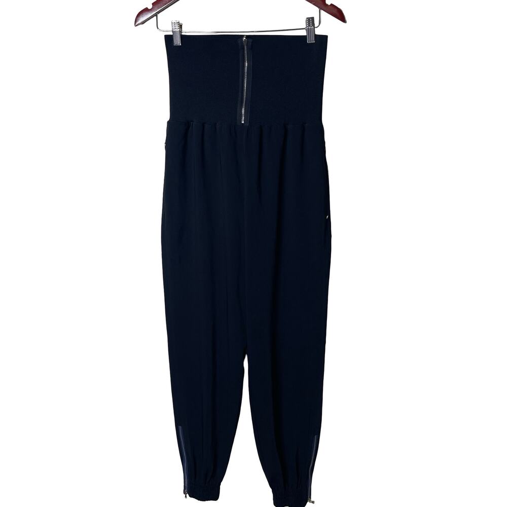 Sportmax high waist zipper out jogger pants in black Sz 4